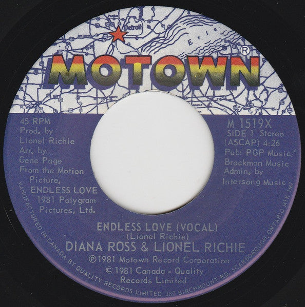 Diana Ross & Lionel Richie - Endless Love Vinyl Record