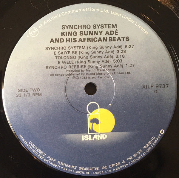 King Sunny Ade & His African Beats - Synchro System - vinyl