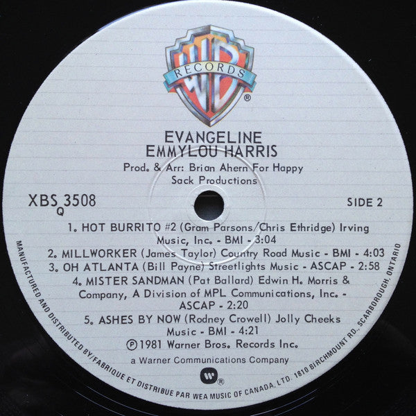 Emmylou Harris - Evangeline - 1981