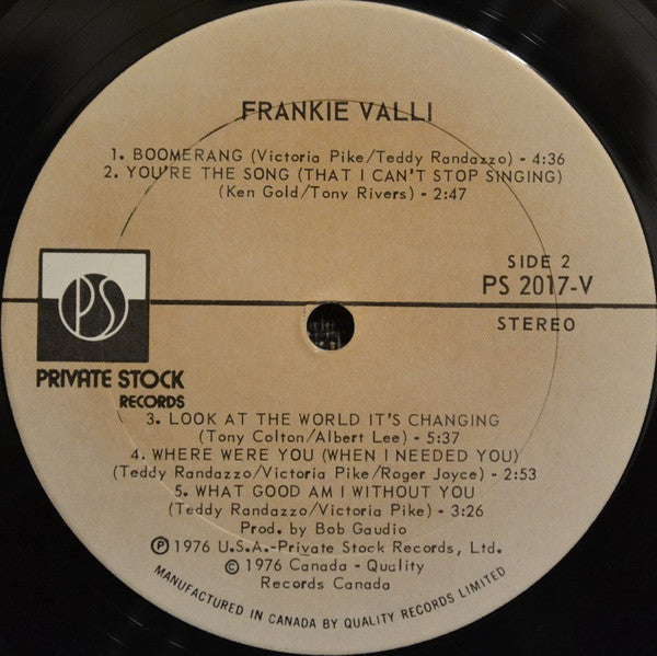 Frankie Valli - Valli - 1976