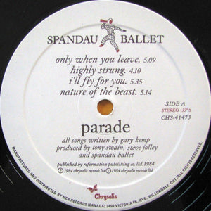 Spandau Ballet - Parade Vinyl Record