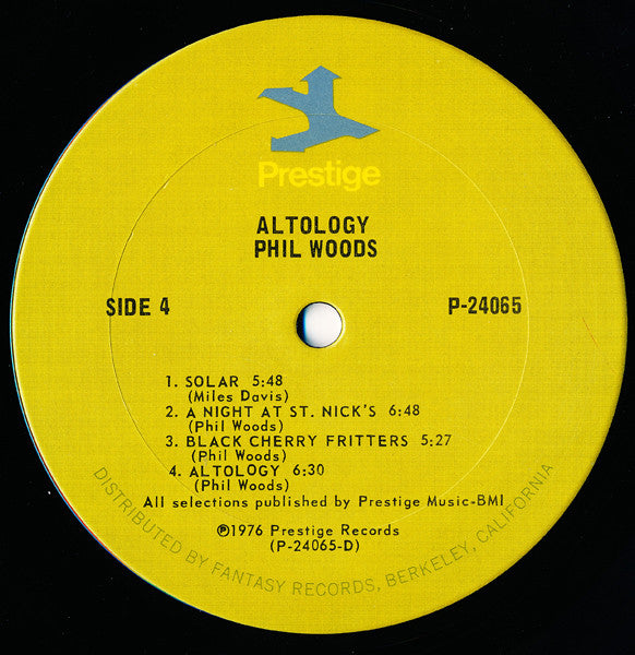 Phil Woods - Altology Vinyl Record