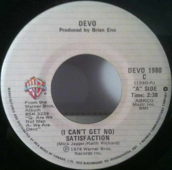 Devo - (I Can't Get No) Satisfaction - 1979