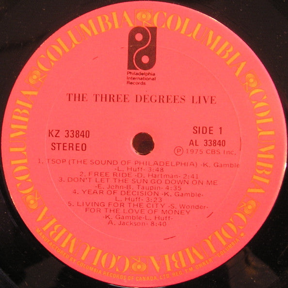 Three Degrees, The - The Three Degrees Live - 1975