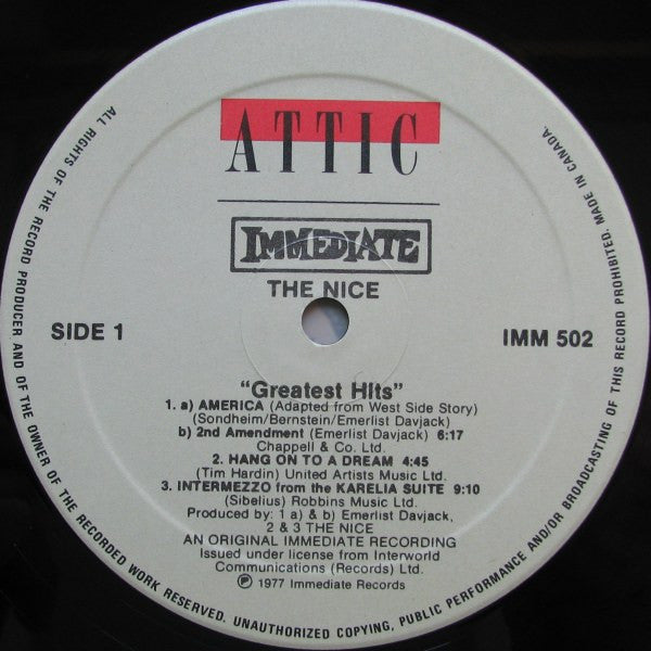 Nice, The - Greatest Hits - 1977