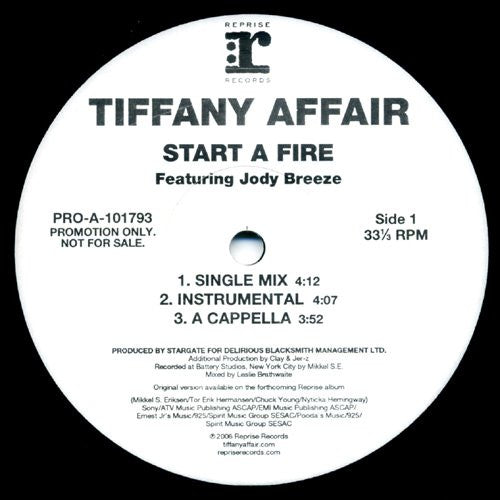 Tiffany Affair Featuring Jody Breeze - Start A Fire - 2006