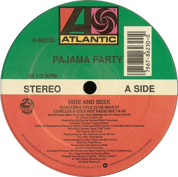 Pajama Party - Hide And Seek Vinyl Record