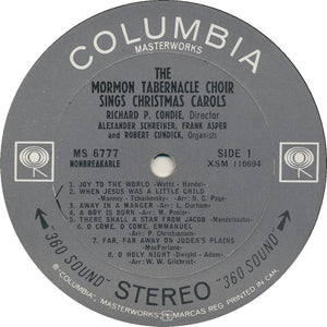 Mormon Tabernacle Choir - Sings Christmas Carols - 1965