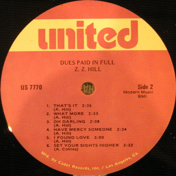 Z.Z. Hill - Dues Paid In Full -