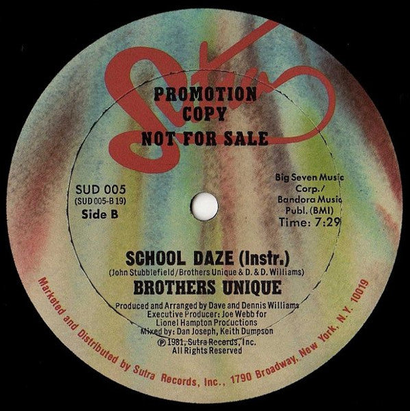 Brothers Unique - School Daze - 1981