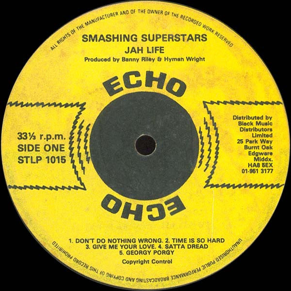 Various - Jah Life Smashing Superstars Vinyl Record