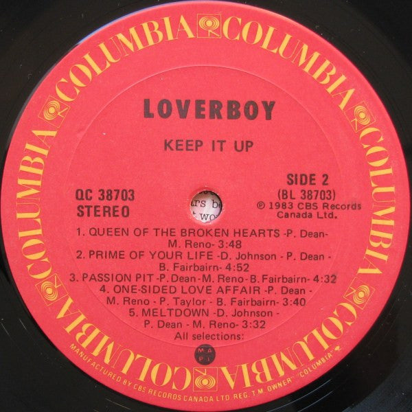 Loverboy - Keep It Up Vinyl Record