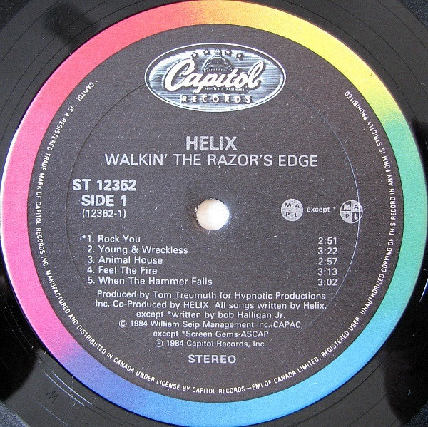 Helix - Walkin' The Razor's Edge - 1984