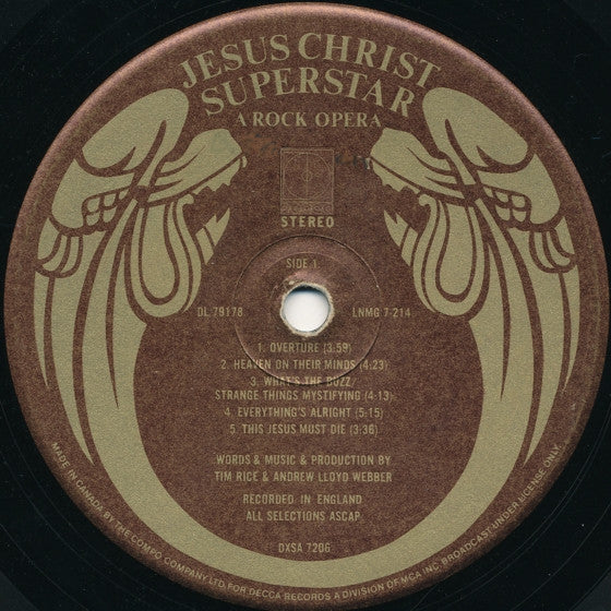 Andrew Lloyd Webber & Tim Rice - Jesus Christ Superstar - A Rock Opera - 1970