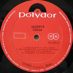 Cream - Goodbye - 1969
