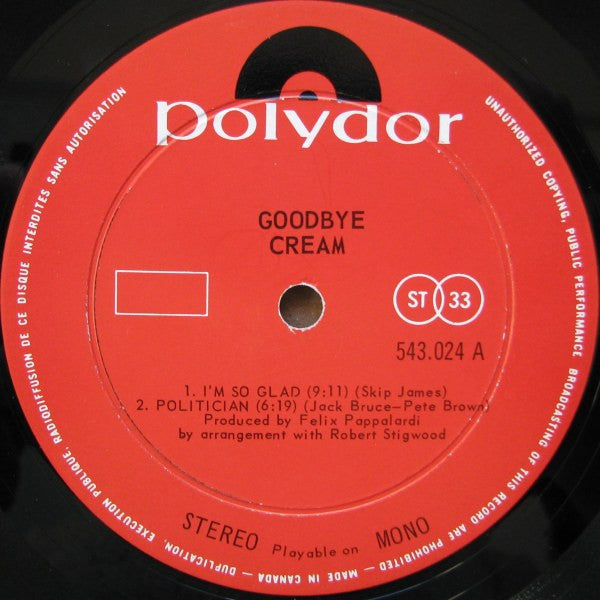 Cream - Goodbye - 1969
