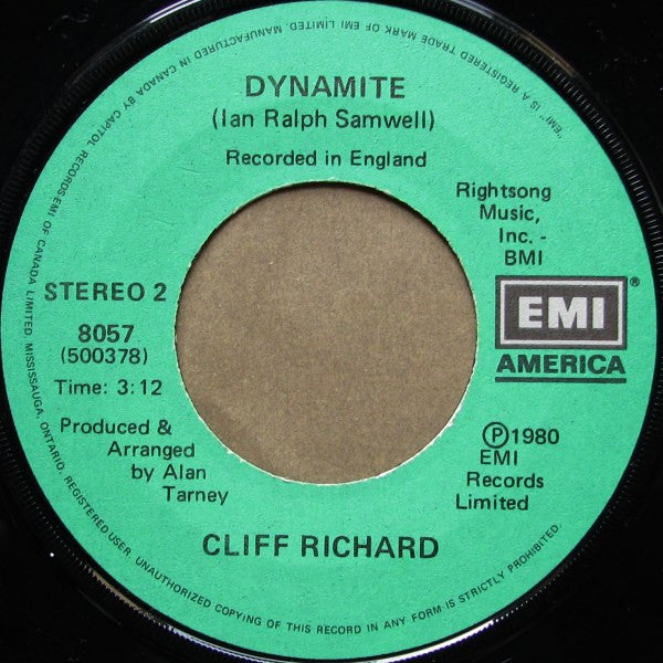 Cliff Richard - Dreaming / Dynamite - 1980