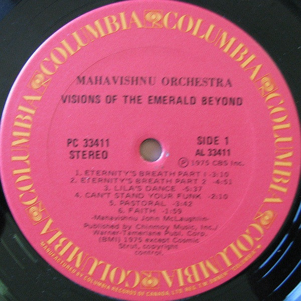 Mahavishnu Orchestra - Visions Of The Emerald Beyond Vinyl Record