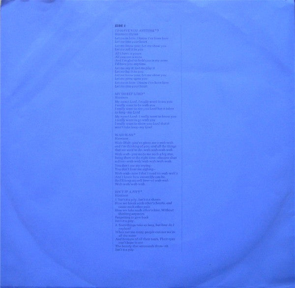 George Harrison - All Things Must Pass - 1970