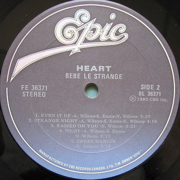 Heart - Bébé Le Strange Vinyl Record