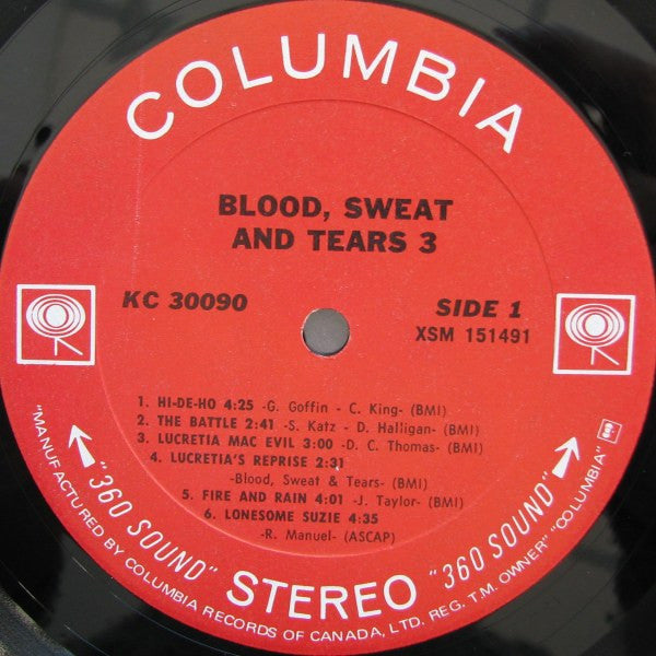 Blood, Sweat And Tears - Blood, Sweat And Tears 3 - 1970
