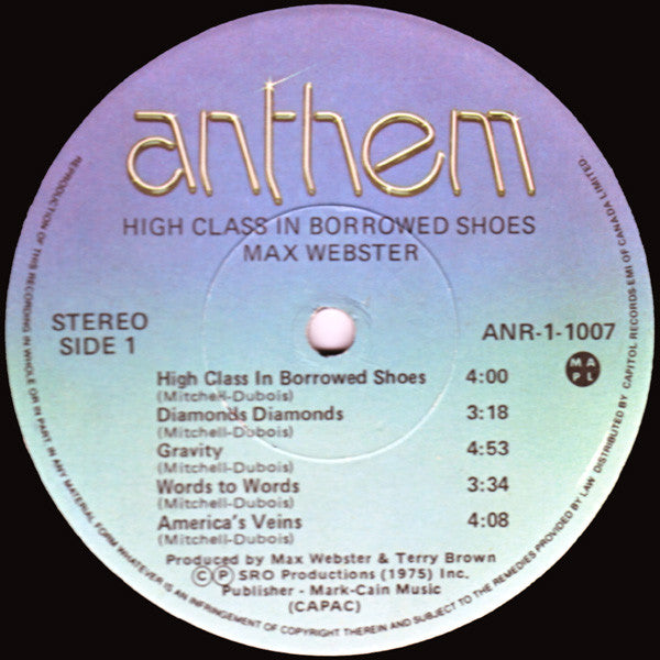 Max Webster - High Class In Borrowed Shoes -