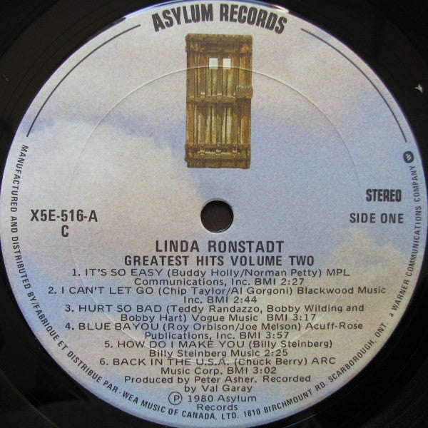 Linda Ronstadt - Greatest Hits Volume Two - 1980