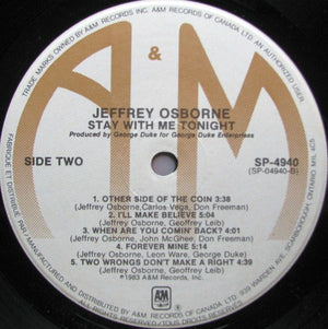 Jeffrey Osborne - Stay With Me Tonight