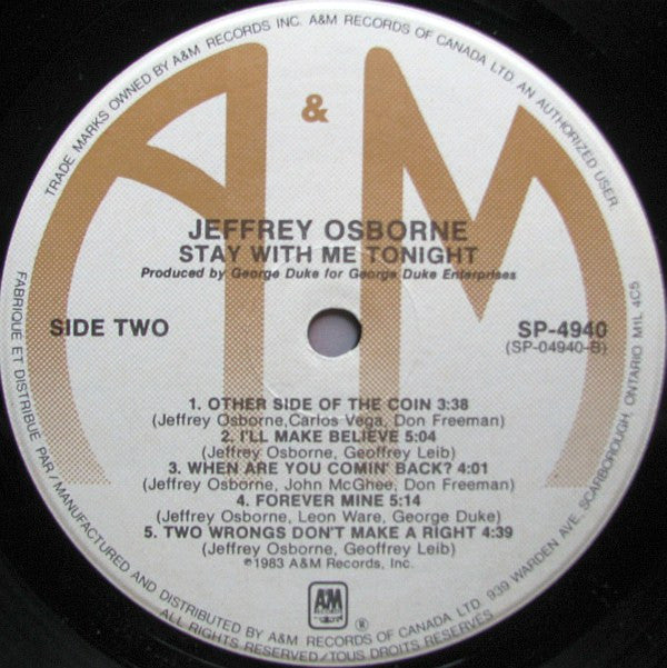 Jeffrey Osborne - Stay With Me Tonight