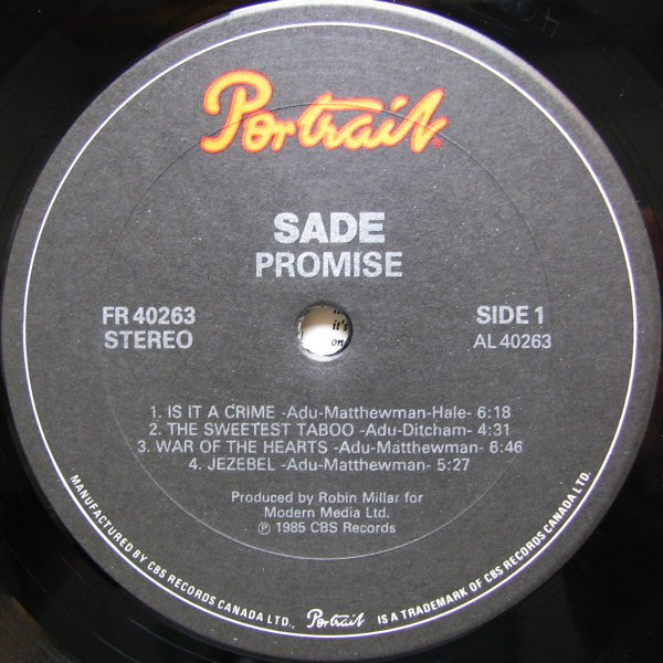 Sade - Promise Vinyl Record