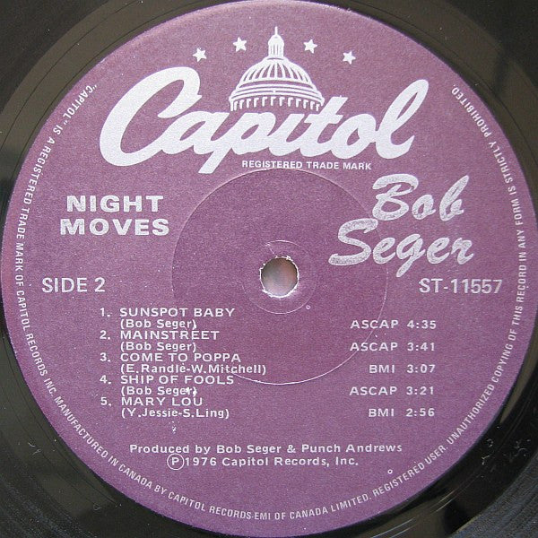 Bob Seger And The Silver Bullet Band - Night Moves - 1978