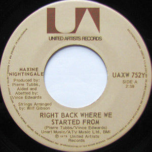 Maxine Nightingale - Right Back Where We Started From - 1975