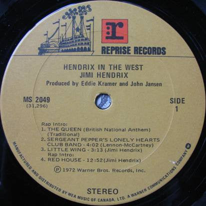 Jimi Hendrix - Hendrix In The West -
