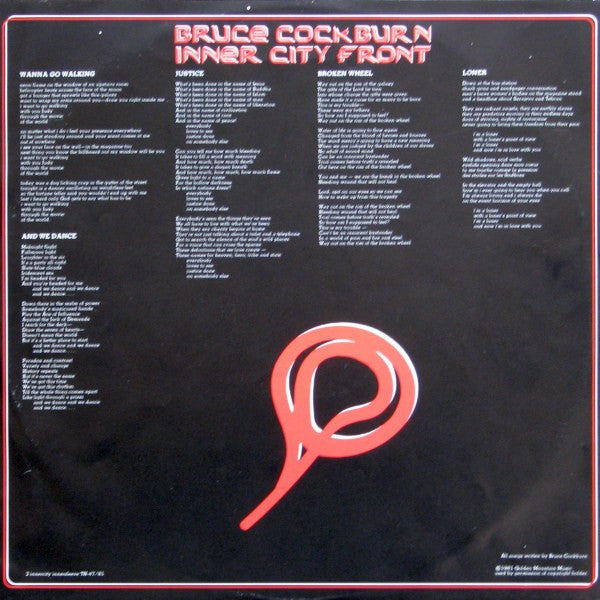 Bruce Cockburn - Inner City Front - 1981