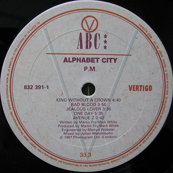 ABC - Alphabet City - 1987