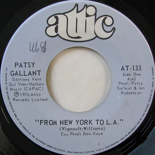 Patsy Gallant - From New York To L.A.