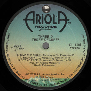 Three Degrees, The - Three D - 1980