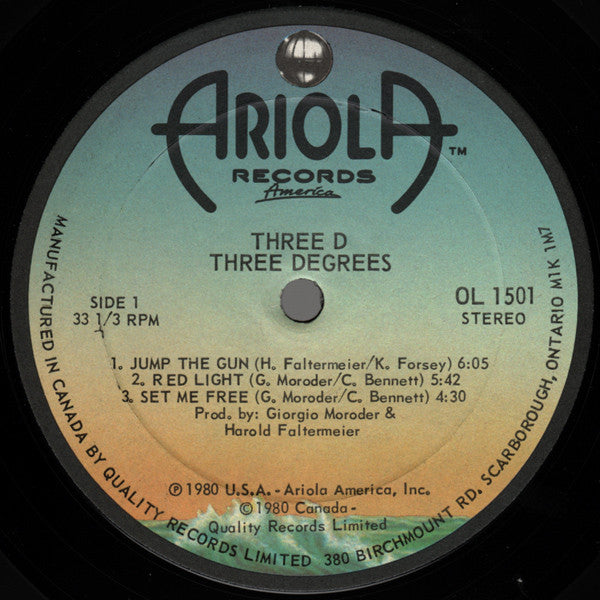 Three Degrees, The - Three D - 1980