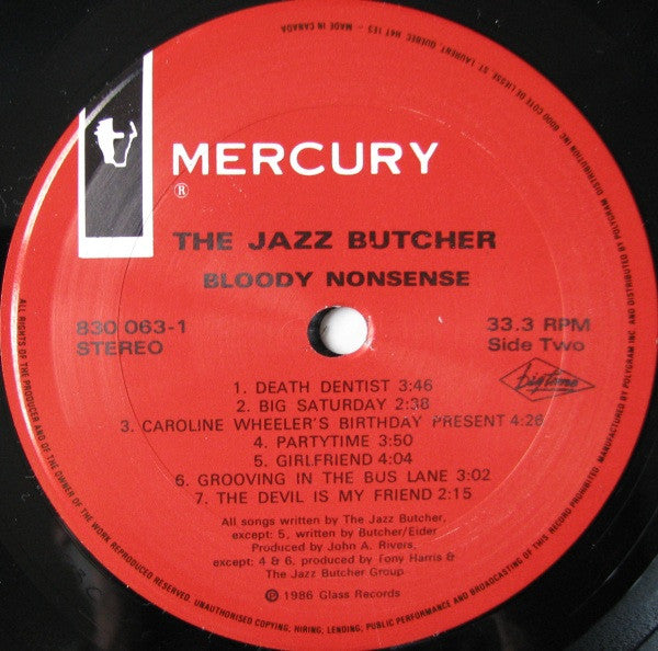 Jazz Butcher, The - Bloody Nonsense - 1986