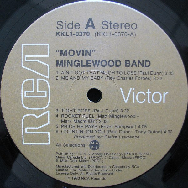 Minglewood Band - Movin - 1980