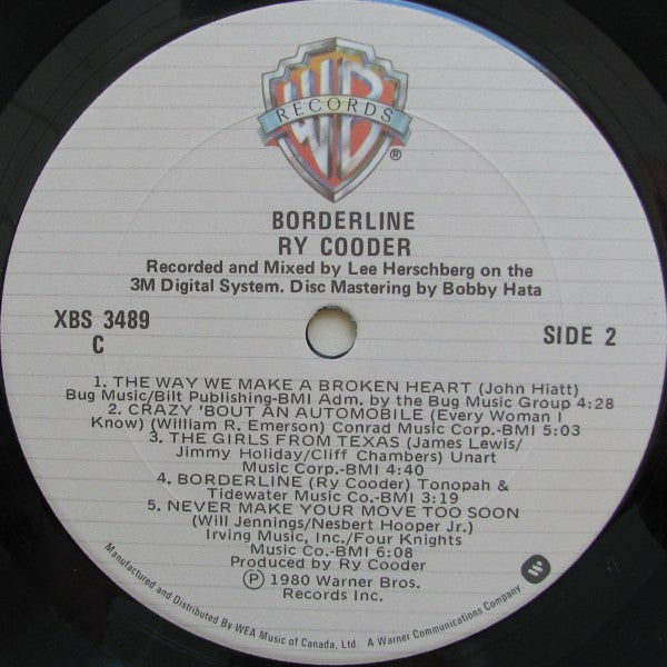 Ry Cooder - Borderline - 1980