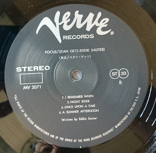 Stan Getz / Eddie Sauter - Focus - 1973