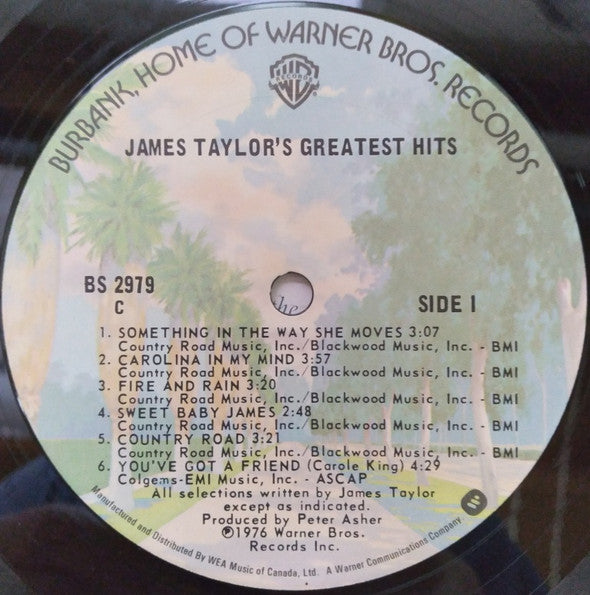 James Taylor  - James Taylor's Greatest Hits Vinyl Record