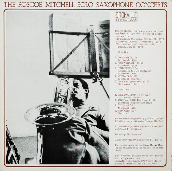 Roscoe Mitchell - The Roscoe Mitchell Solo Saxophone Concerts - 1974