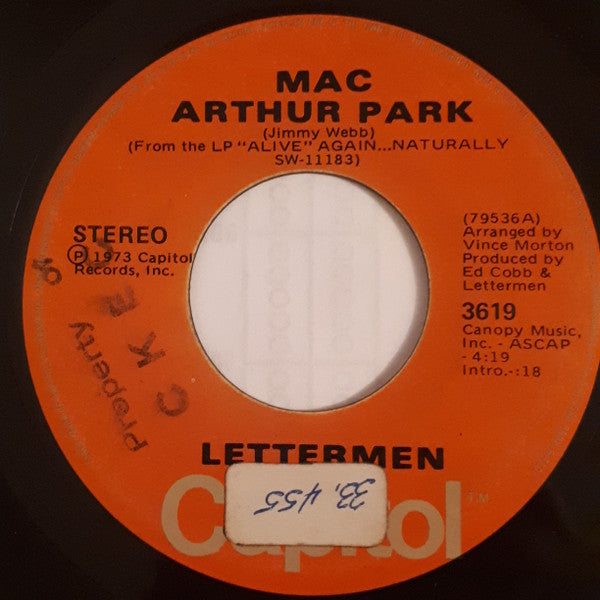 Lettermen, The - Mac Arthur Park / Summer Song - 1973
