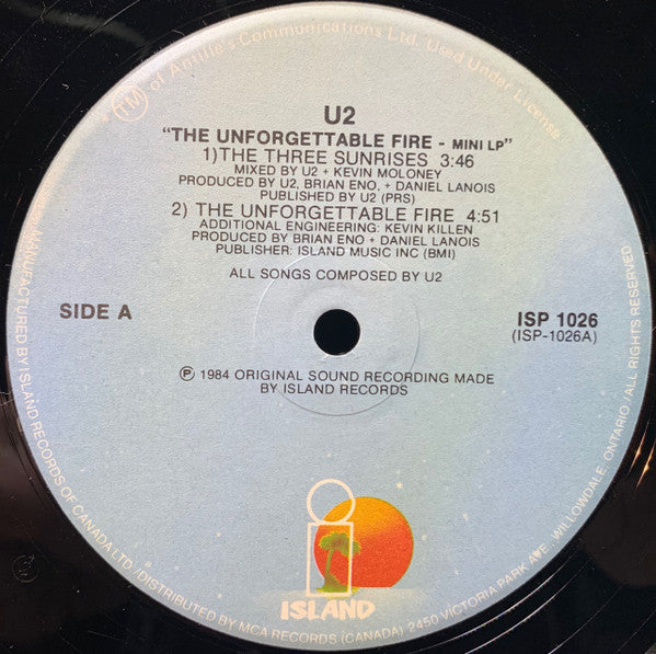 U2 - The Unforgettable Fire - 1985