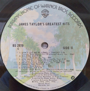 James Taylor  - James Taylor's Greatest Hits Vinyl Record