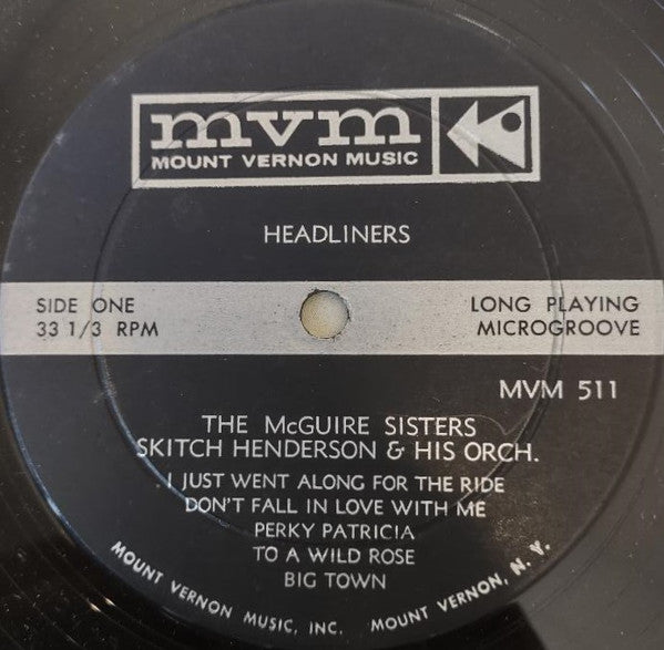 McGuire Sisters - Headliners!