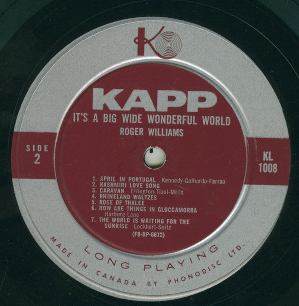 Roger Williams (2) - It's A Big Wide Wonderful World
