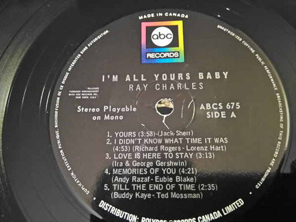 Ray Charles - I'm All Yours-Baby! - 1969